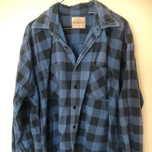 Vintage Blue plaid flannel button up